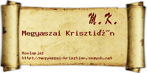 Megyaszai Krisztián névjegykártya